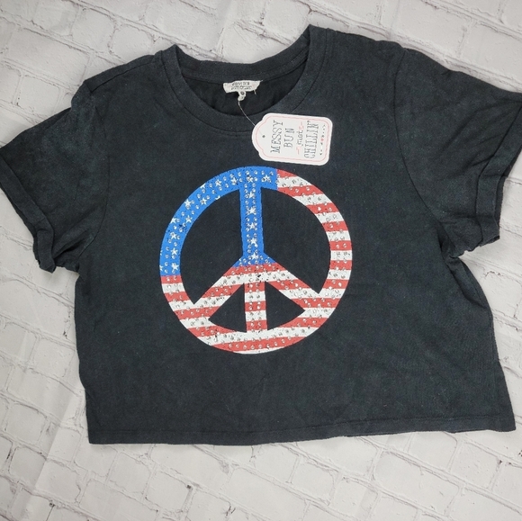Sequin Peace sign crop tee - Picture 6 of 8